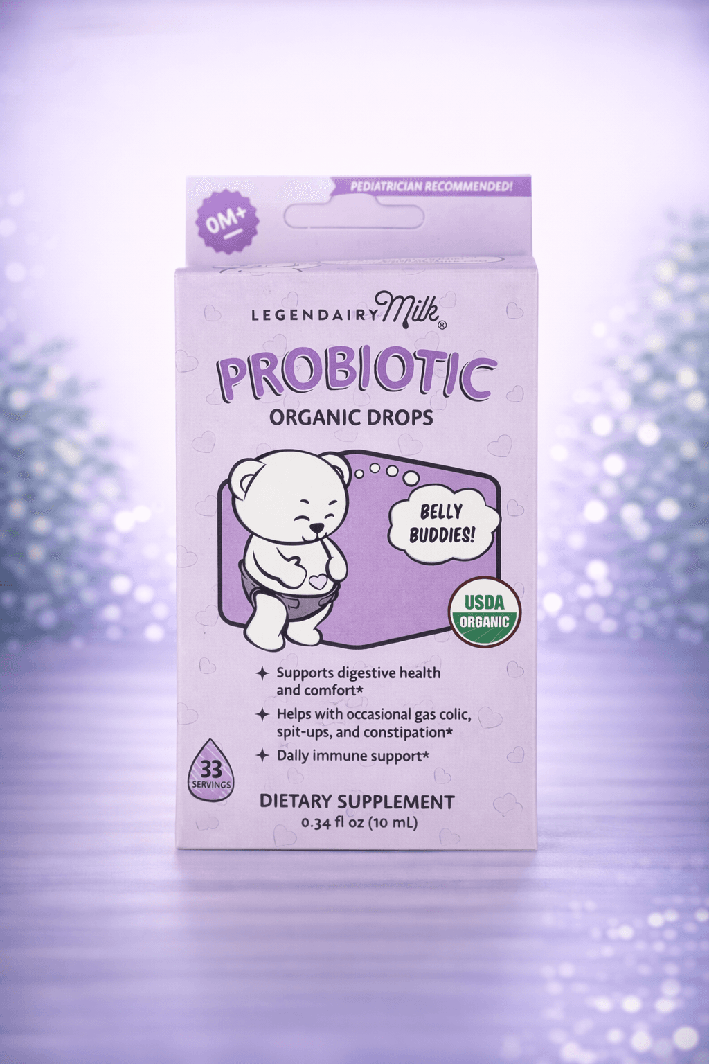 Legendairy Milk, Probiotic Organic Drops, 0+ Months, 0.34 fl oz (10 ml)