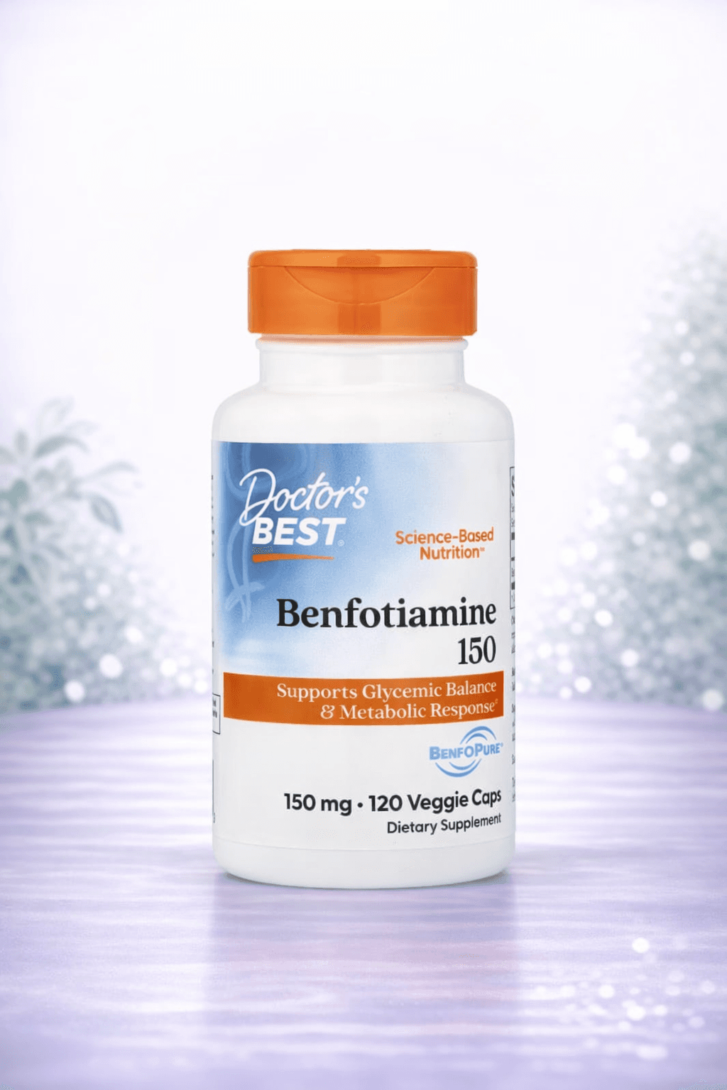 Doctor's Best, Benfotiamine 150, 150 mg, – Asabni himoyalash va qand nazorati. 120pcs