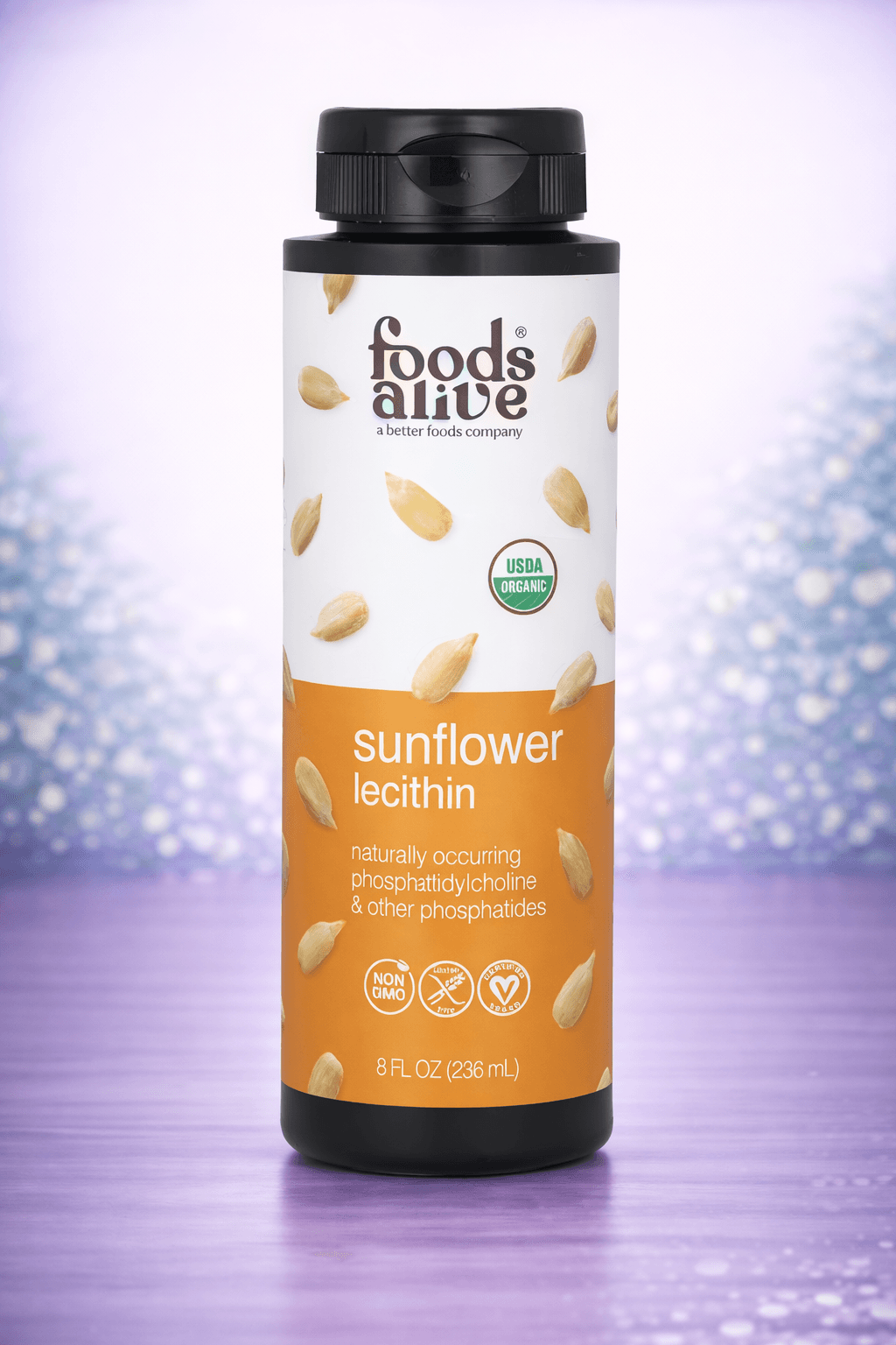Foods Alive, Organic Sunflower Lecithin Liquid, 8 fl oz (236 ml)