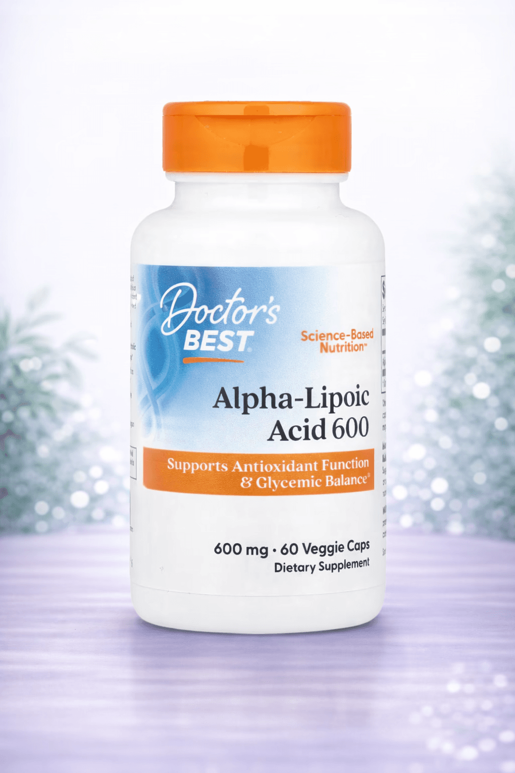 Doctor's Best, Alpha-Lipoic Acid 600, 600 mg, 60 Veggie Caps – Kuchli antioksidant va metabolizm