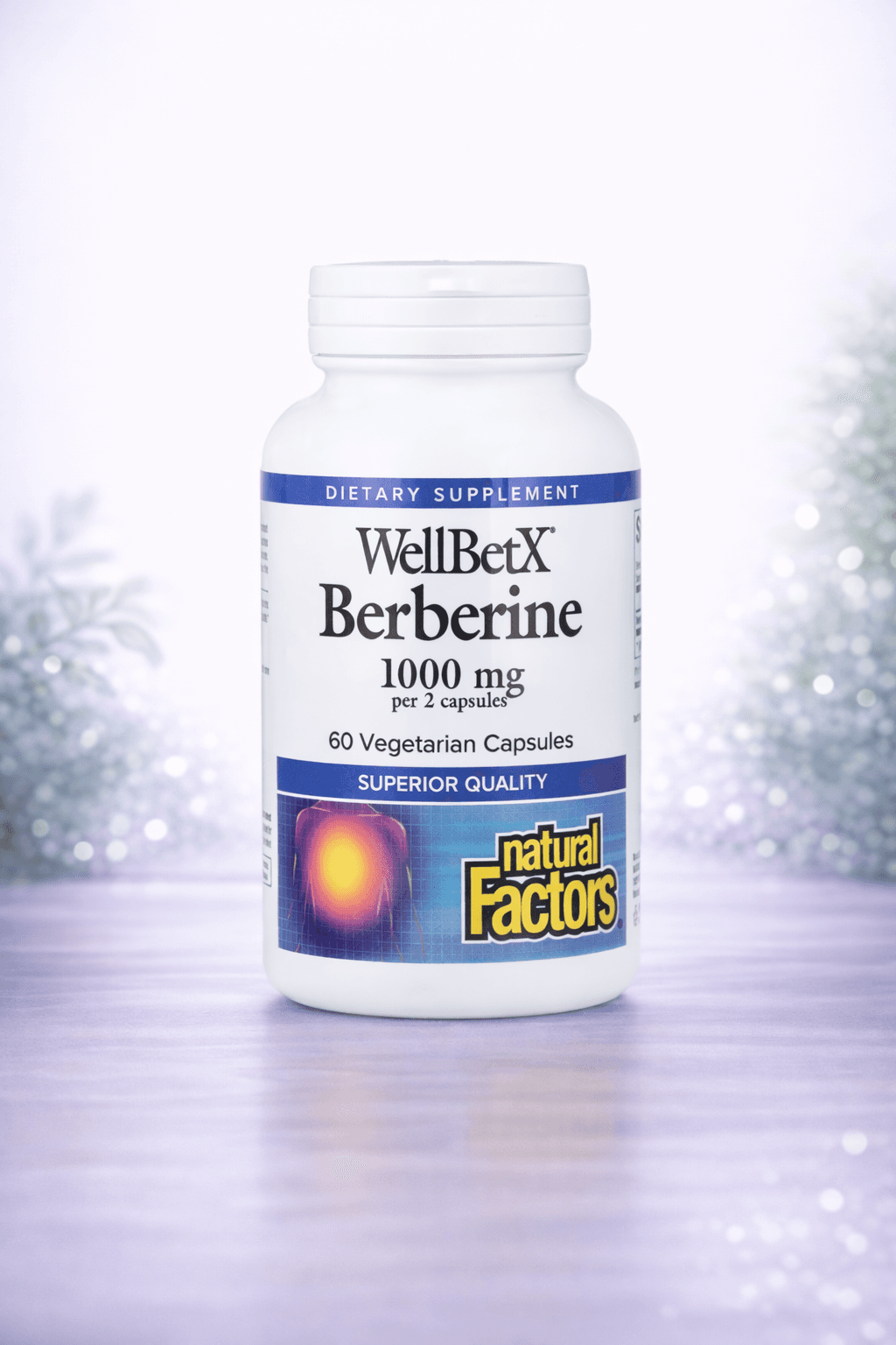 Natural Factors, WellBetX® Berberine, (500 mg per Capsule) – Qand nazorati va metabolizm uchun 60pcs