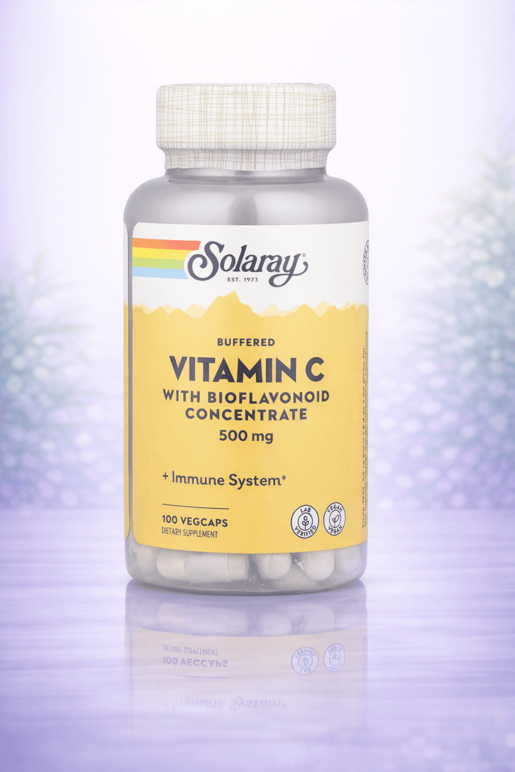 Solaray, Buffered Vitamin C with Bioflavonoid Concentrate, 500 mg, 100 VegCaps