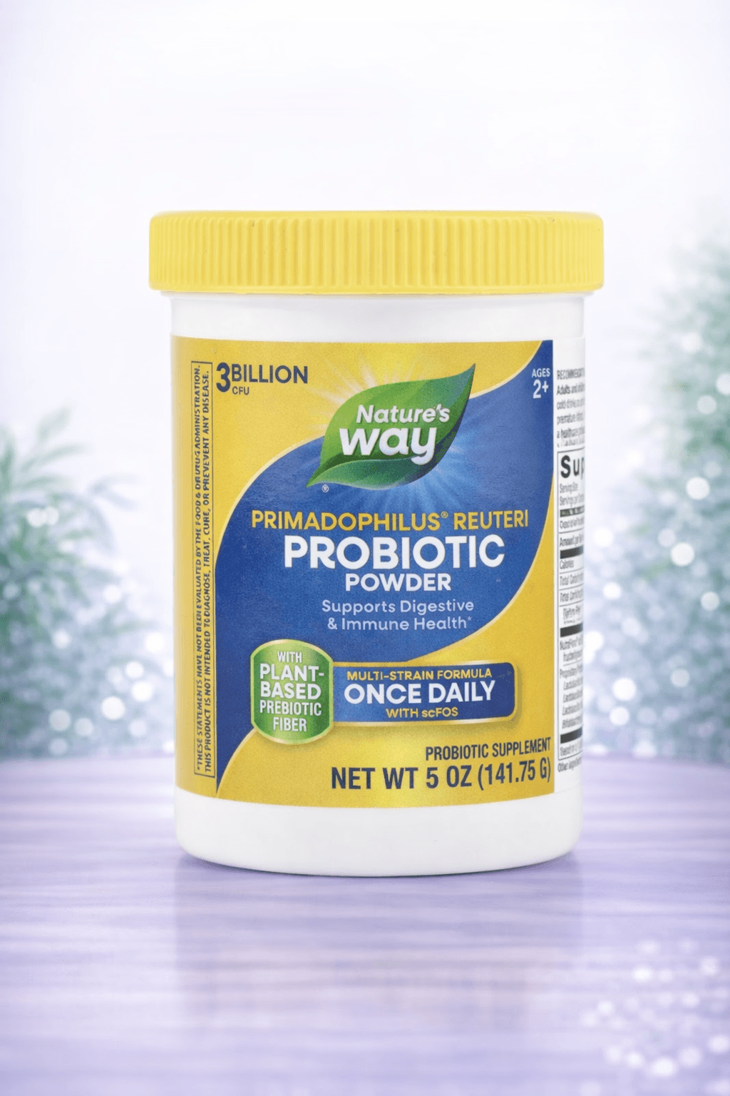 Nature's Way, Primadophilus® Reuteri Probiotic Powder, Ages 2+, 3 Billion CFU, 5 oz (141.75 g) – Bolalar ichak florasi uchun kukun 141,75