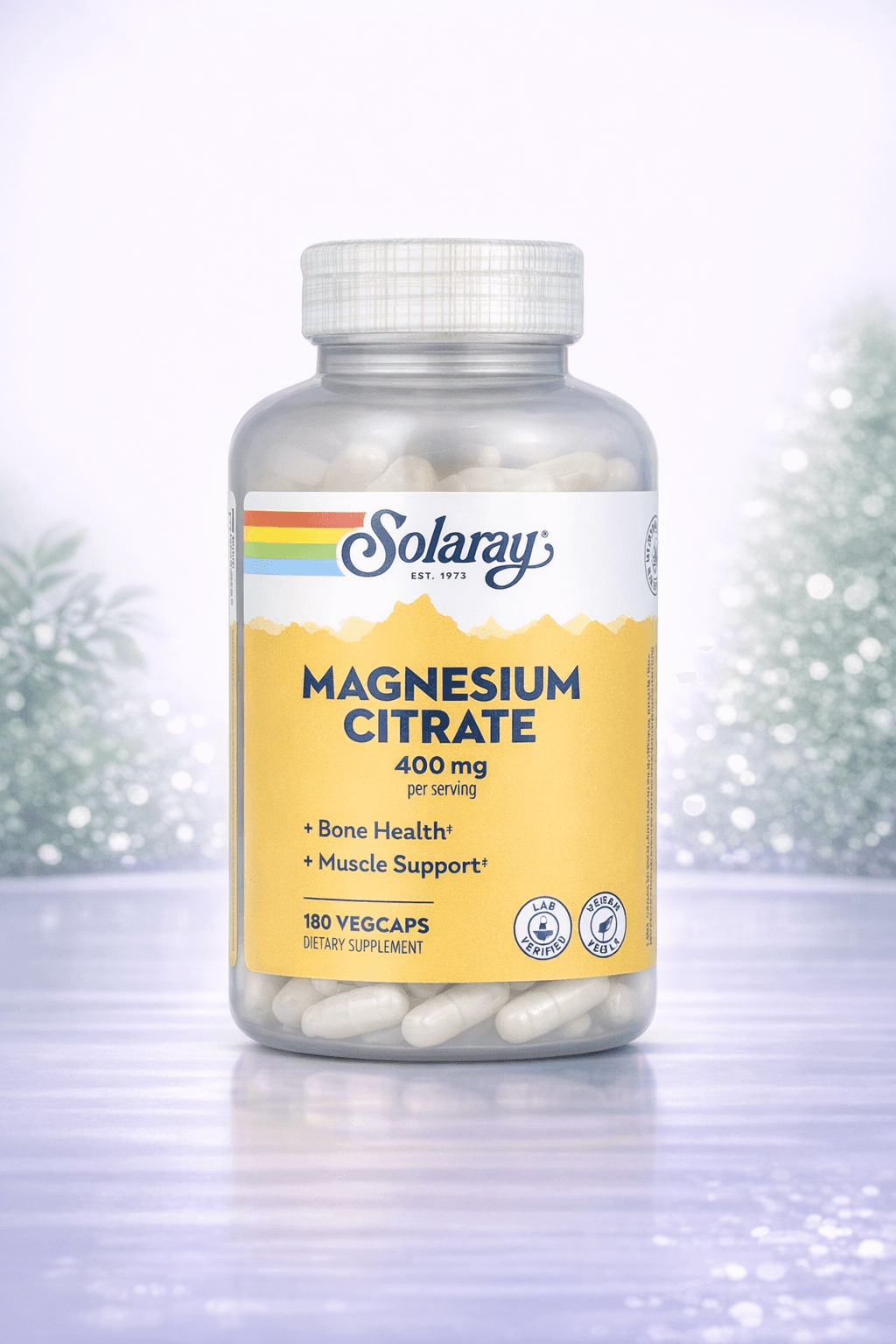 Solaray, Magnesium Citrate, 400 mg, 180 VegCaps (133 mg per Capsule)