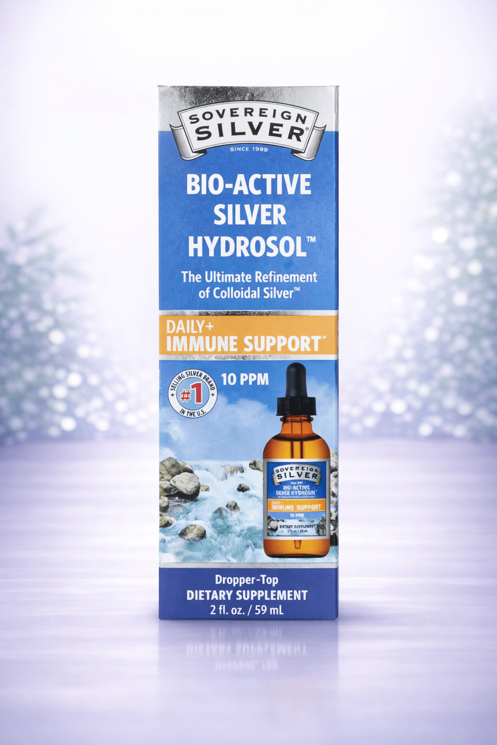 Sovereign Silver, Bio-Active Silver Hydrosol™, Fine Mist Spray, 2 fl oz (59 ml) – Tabiiy antiseptik kumush suvi