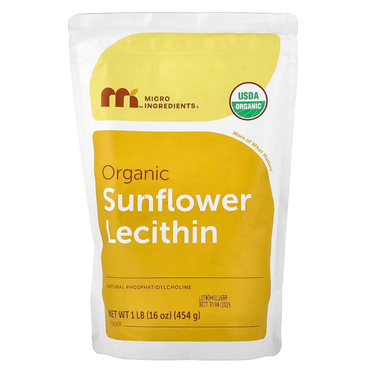 Micro Ingredients, Organic Sunflower Lecithin Powder, 1 lb (454 g)