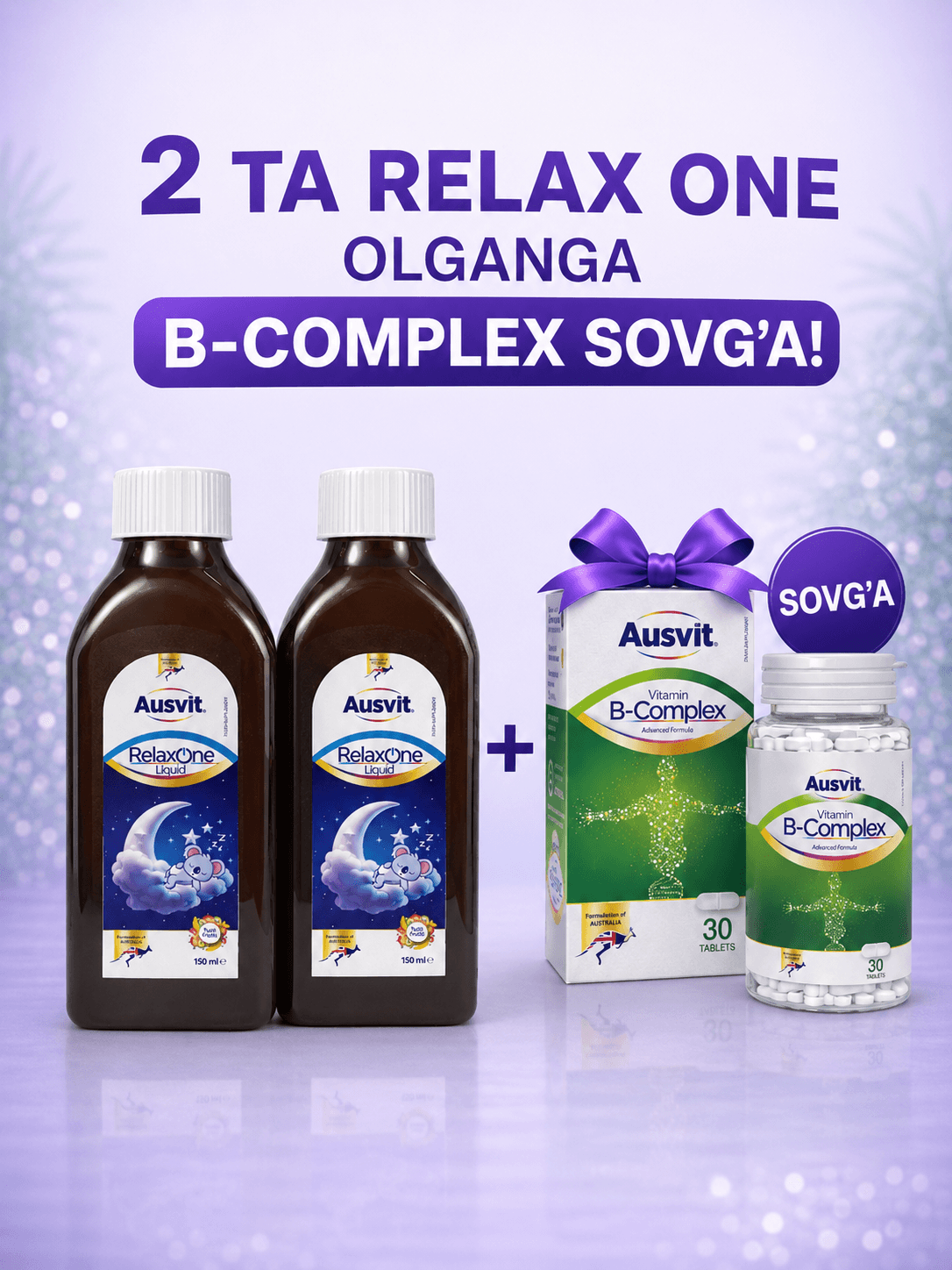 2x Relaxone sovg'aga B-complex tabletkasi