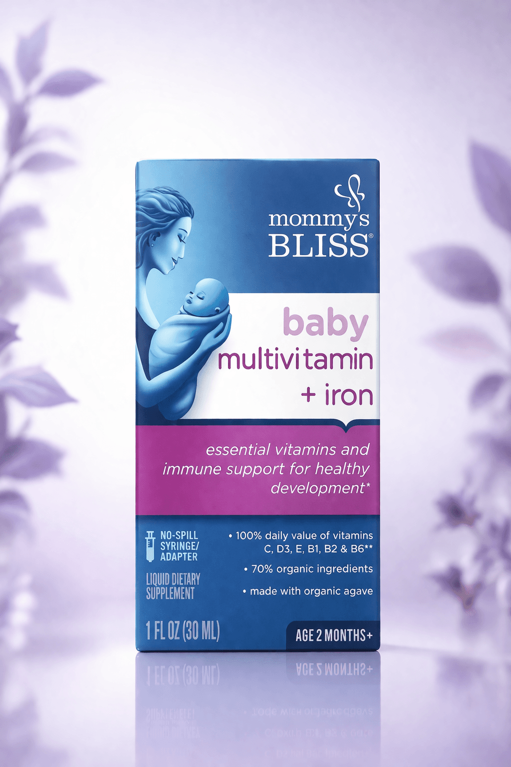 Mommy's Bliss, Baby Multivitamin Drops, Essential Vitamins + Iron, Age 2 Months +, 1 fl oz – Chaqaloqlar uchun temir+vitamin 30ml