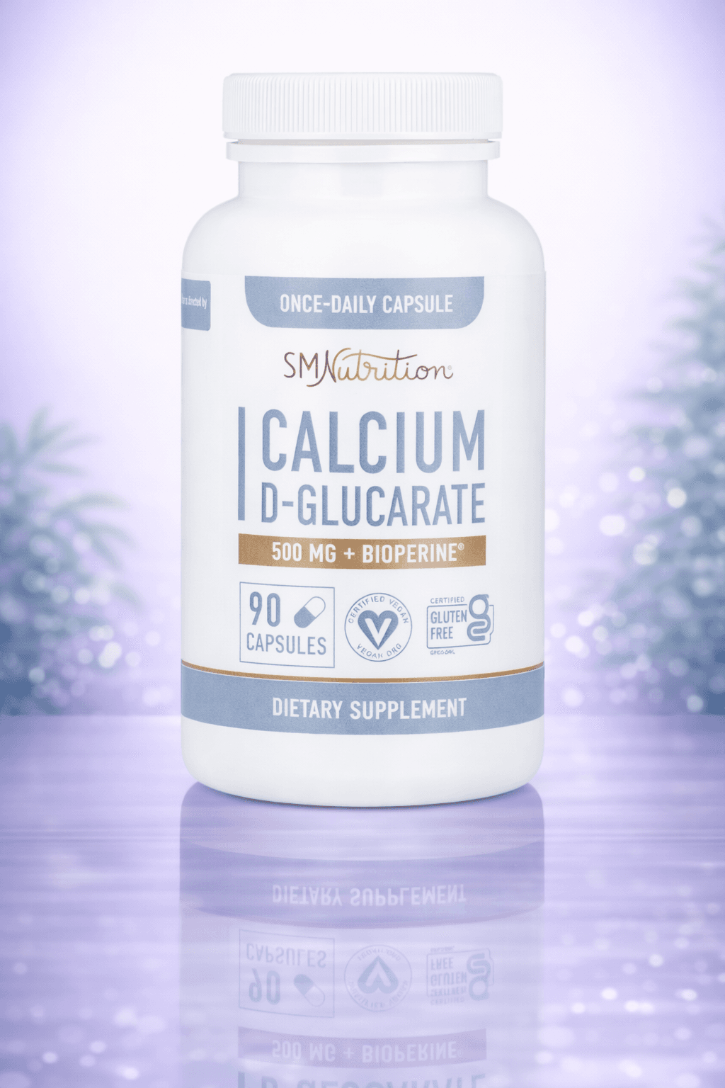 SMNutrition, Calcium D-Glucarate + BioPerine®, 90 Capsules – Gormonal detoks (estrogen balansi)