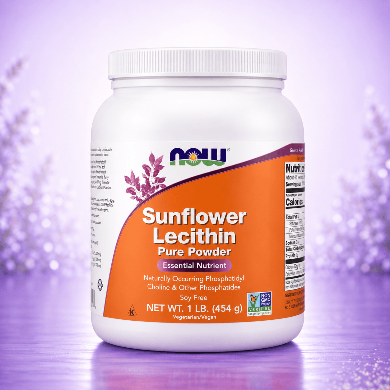 NOW Foods, Sunflower Lecithin Pure Powder, 1 lb (454 g)