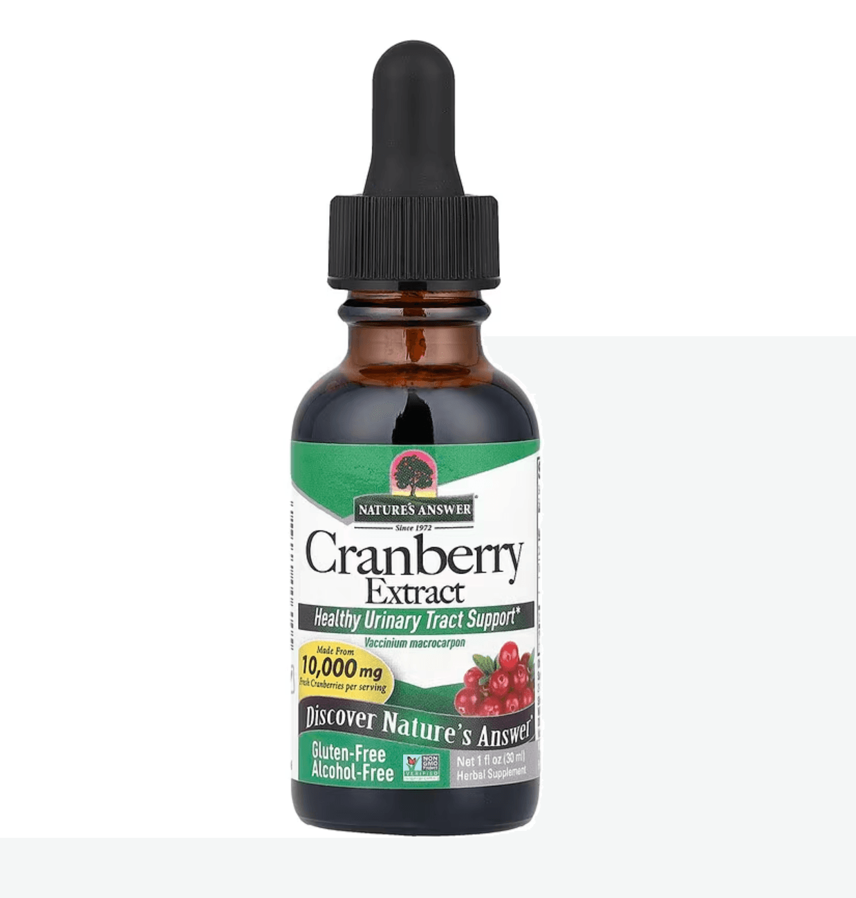 Nature's Answer, Cranberry Extract, Alcohol-Free, 10,000 mg, 1 fl oz (30 ml)