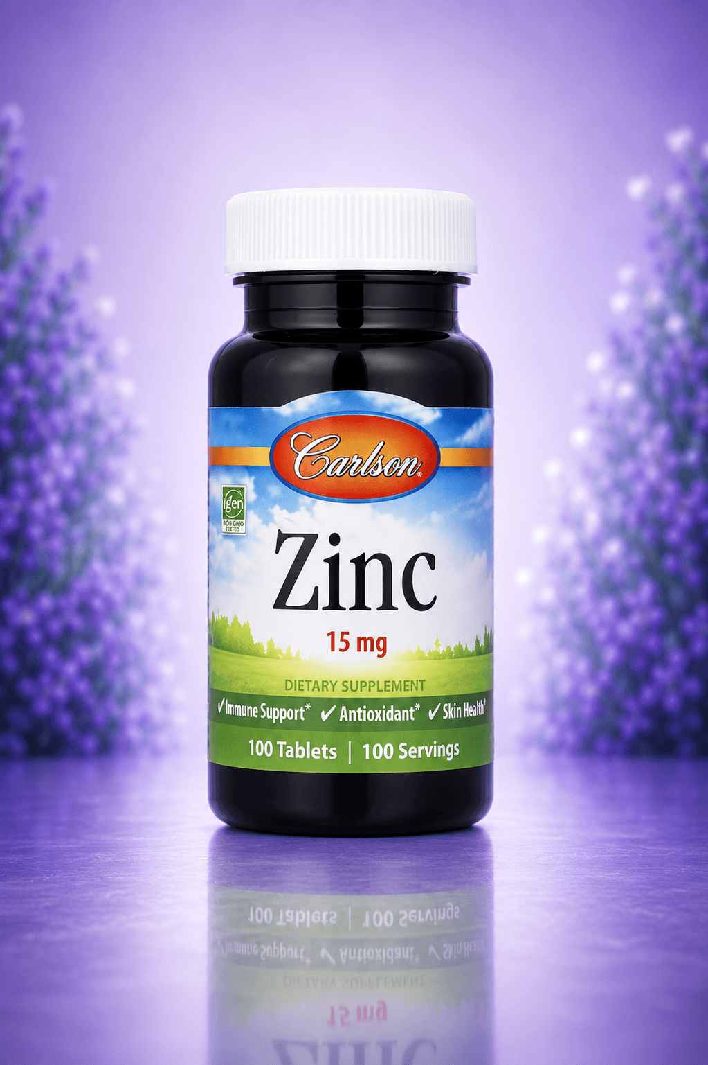 Carlson, Zinc, 15 mg, 100 Tablets