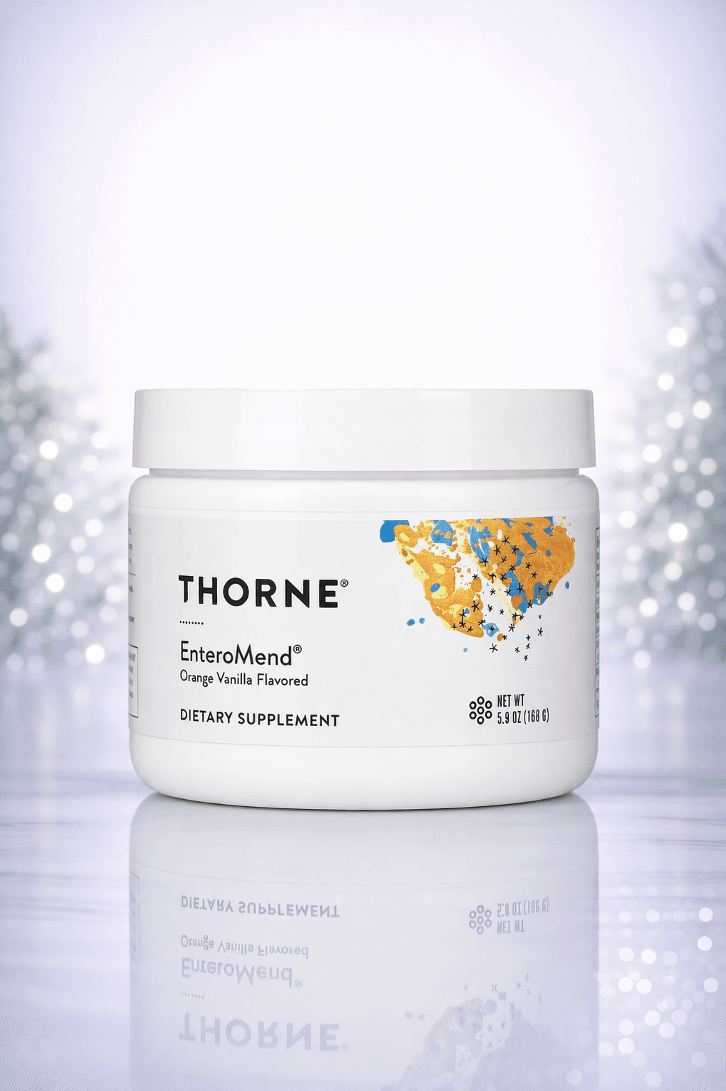 Thorne, EnteroMend®, Orange Vanilla, 5.9 oz (168 g)– Ichak shilliq qavatini davolash uchun