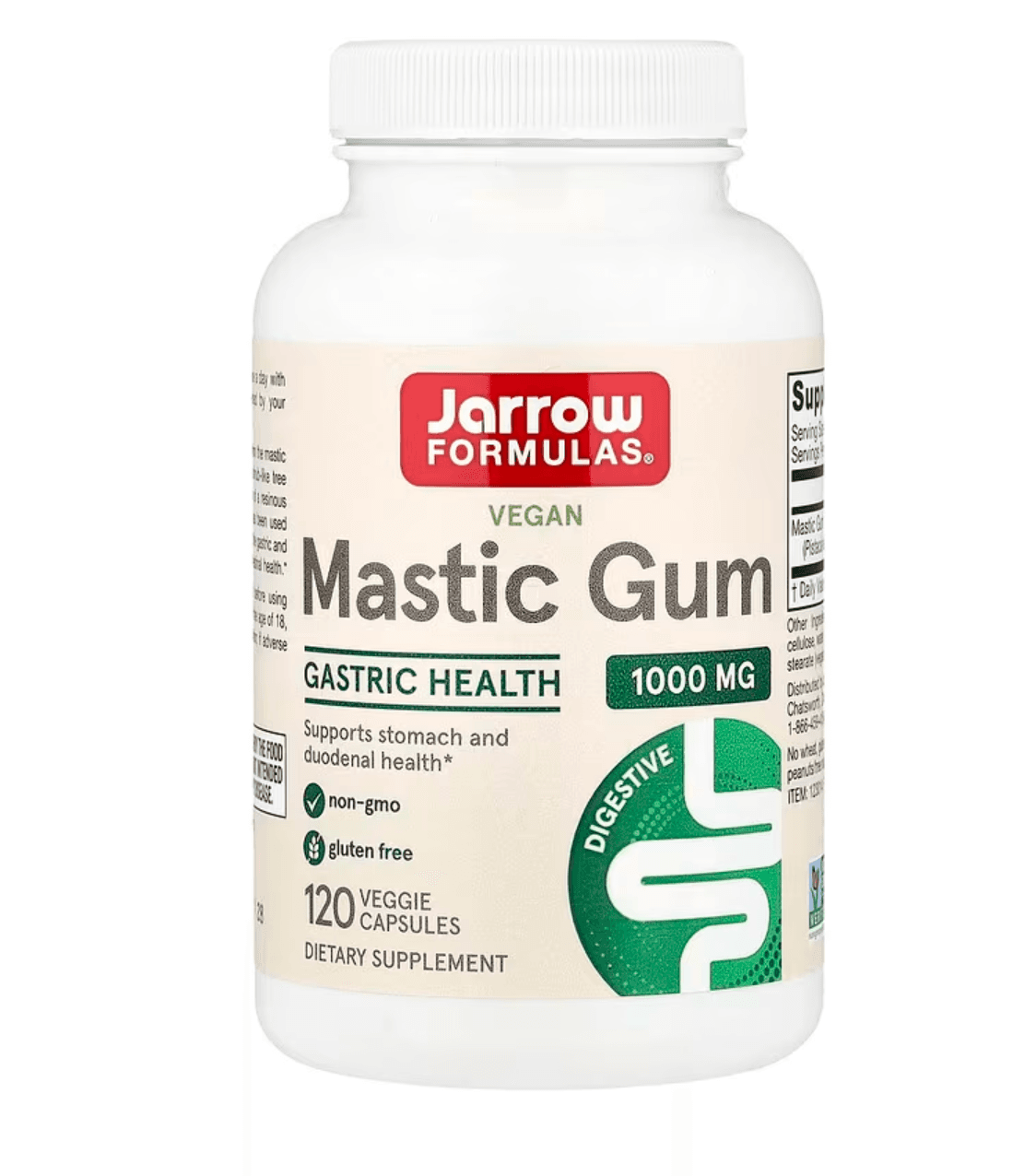 Jarrow Formulas, Vegan Mastic Gum, 120 Veggie Capsules (500 mg per Capsule)